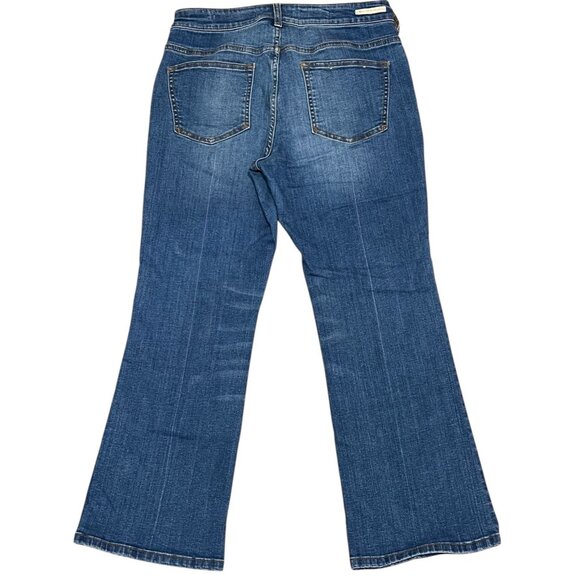 Pilcro Anthropologie High Rise Flare Jeans Size 29 Stretch Button - Picture 2 of 13